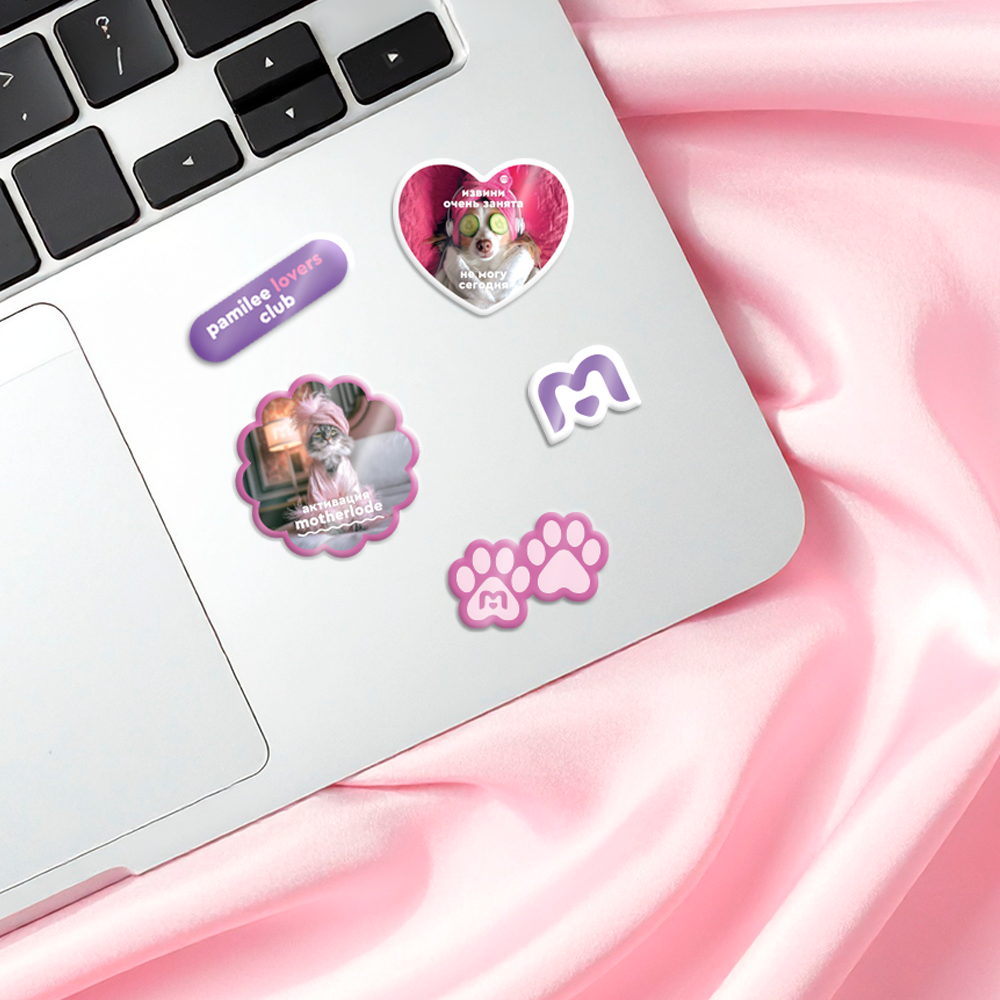 Стикерпак объемный pamilee 12*12см (5 стикеров)