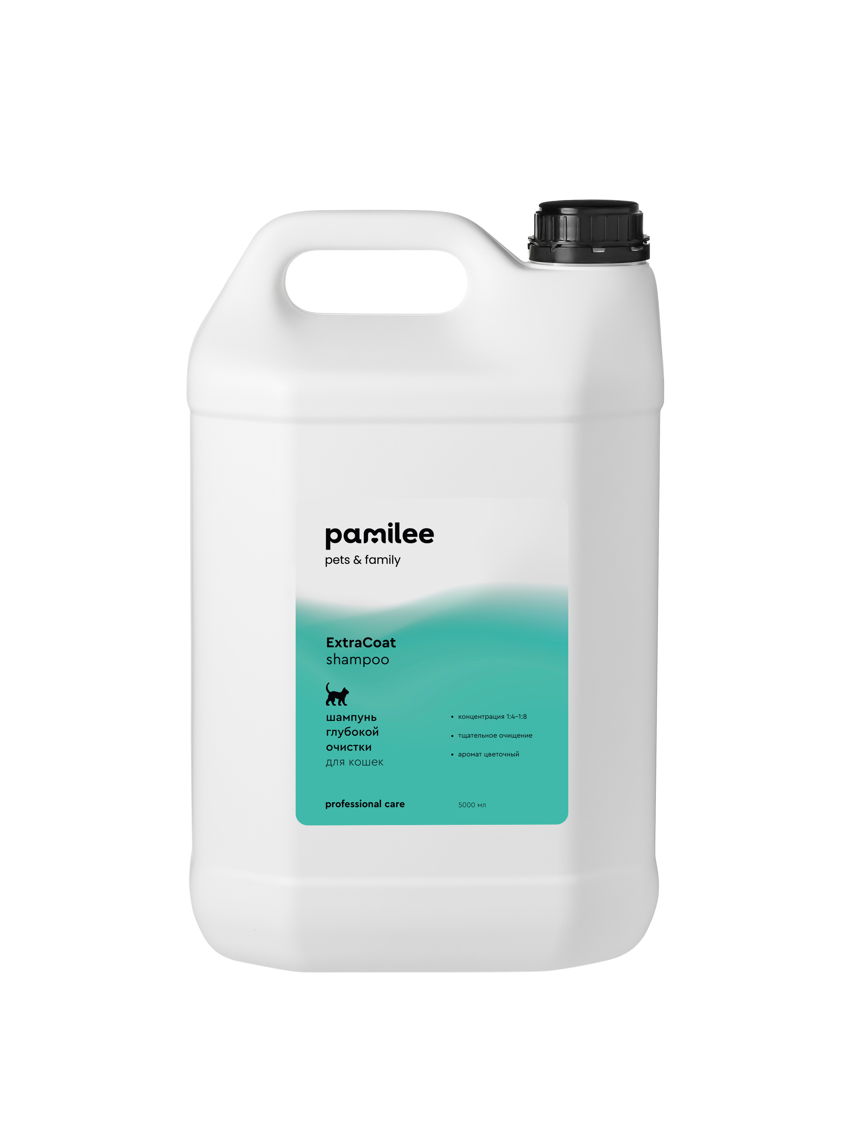 Шампунь глубокой очистки для кошек Pamilee Groom for Cats 1:4-1:8 ExtraCoat, 5л
