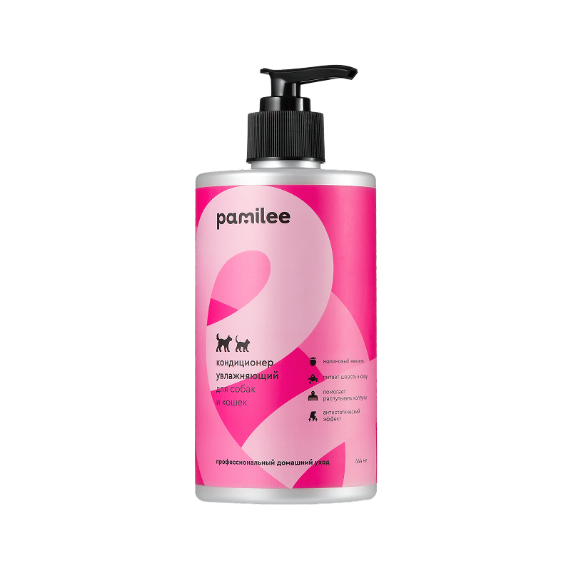 Кондиционер увлажняющий с ароматом малиновый вензель для собак и кошек 444 ml