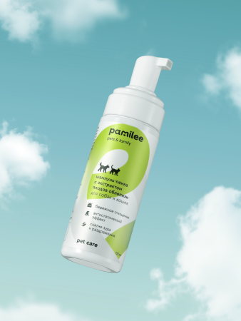 Шампунь-пенка с экстрактом плодов облепихи для собак и кошек 150 ml