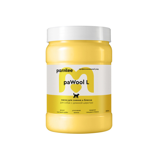 paWool mask L Маска для сияния и блеска для собак с длинной шерстью, 2000мл