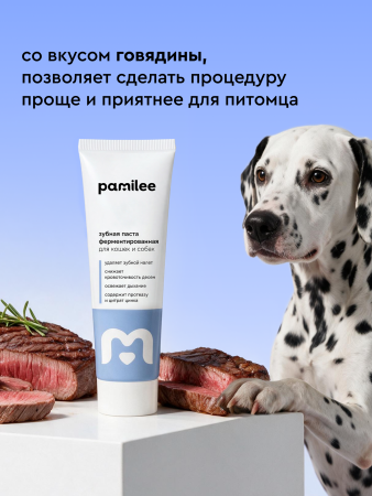 Зубная паста ферментированная для собак и кошек, вкус печени говядины, 75мл