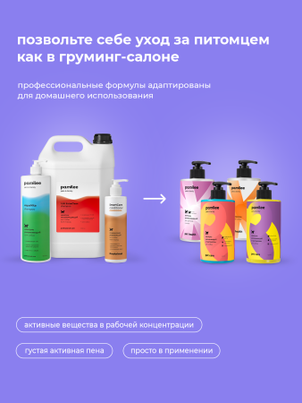 Шампунь для собак увлажняющий для домашнего ухода с ароматом кокоса 444 ml