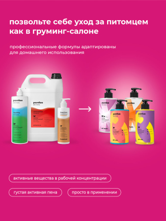 Шампунь увлажняющий с пантенолом с ароматом малиновый вензель 444 ml